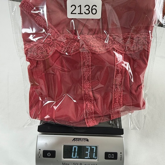 Vintage Lace Mesh Camisole Top Pink Coquette Fairycore Romantic Y2K Size XL - Picture 6 of 6